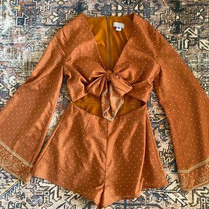 Finders Keepers Orange Playsuit